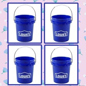 NWT | Lowe's Mini Buckets | 0.42 QT Blue Storage Buckets | Set of 4
